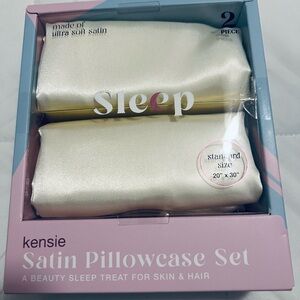 Kensie Soft Satin Pillowcase Set - Cream